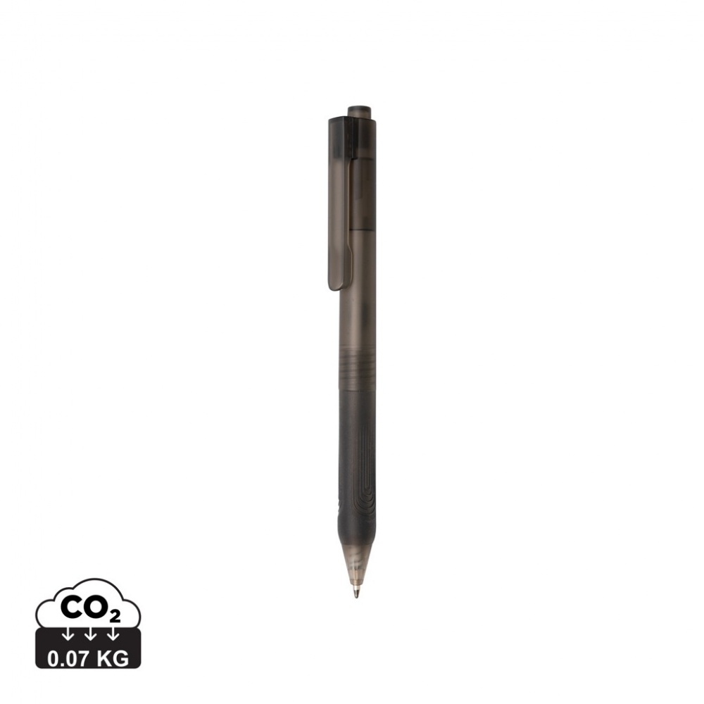 Logo trade promotional items picture of: X9 frosted pen with silicone grip