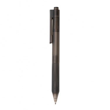 Logo trade promotional products image of: X9 frosted pen with silicone grip