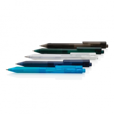 Logo trade advertising products picture of: X9 frosted pen with silicone grip