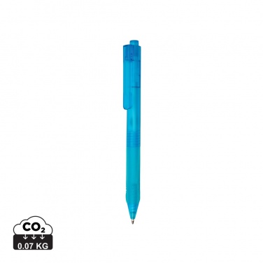 Logo trade corporate gifts image of: X9 frosted pen with silicone grip