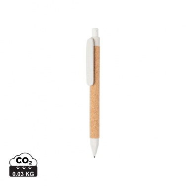 Logo trade business gift photo of: Write wheatstraw and cork pen