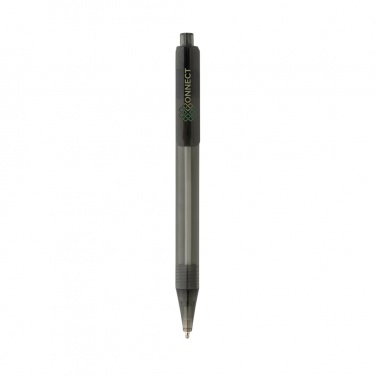 Logo trade business gifts image of: GRS RPET X8 transparent pen