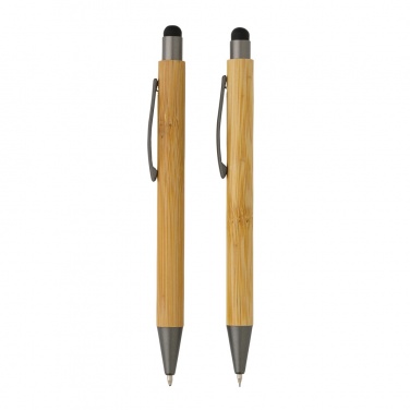 Logotrade promotional merchandise picture of: Bamboo modern pen set in box