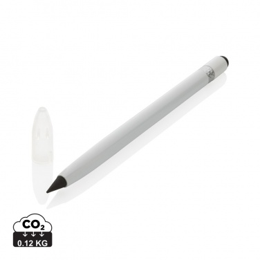 Logo trade promotional items image of: Aluminum inkless pen with eraser