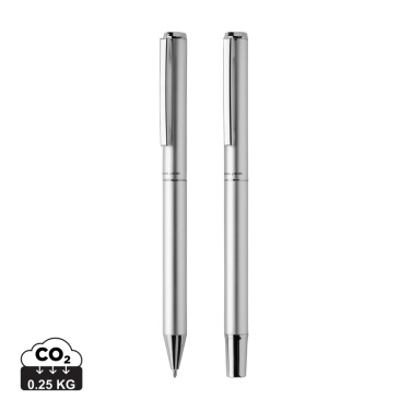 Logo trade promotional products image of: Swiss Peak Cedar RCS certified recycled aluminum pen set
