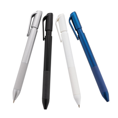Logo trade business gifts image of: TwistLock GRS certified recycled ABS pen