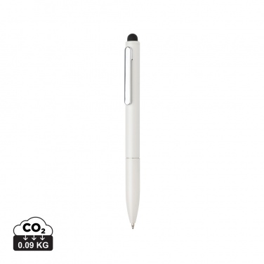 Logo trade promotional merchandise image of: Kymi RCS certified recycled aluminium pen with stylus