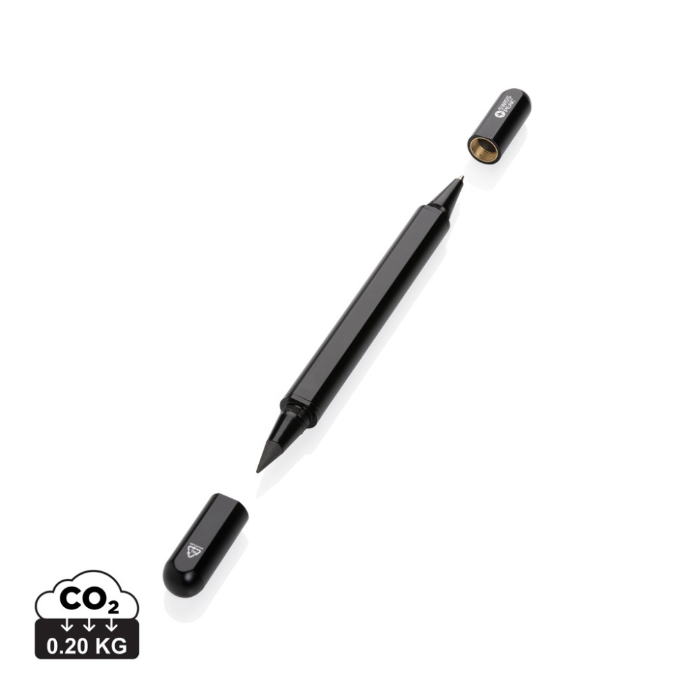 Logotrade promotional merchandise photo of: Swiss Peak Storm RCS recycled aluminum dual tip pen