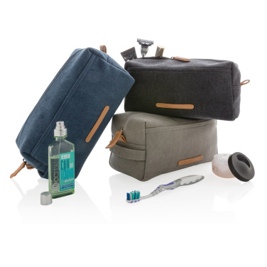 Logo trade promotional giveaway photo of: Canvas toiletry bag PVC free