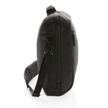 Logo trade corporate gifts image of: Fashion black 15.6" laptop bag PVC free