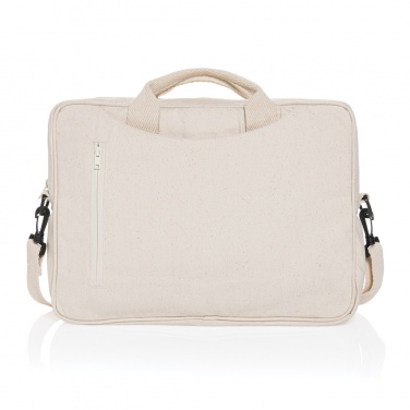 Logo trade promotional gifts picture of: Laluka AWARE™ recycled cotton 15.4 inch laptop bag