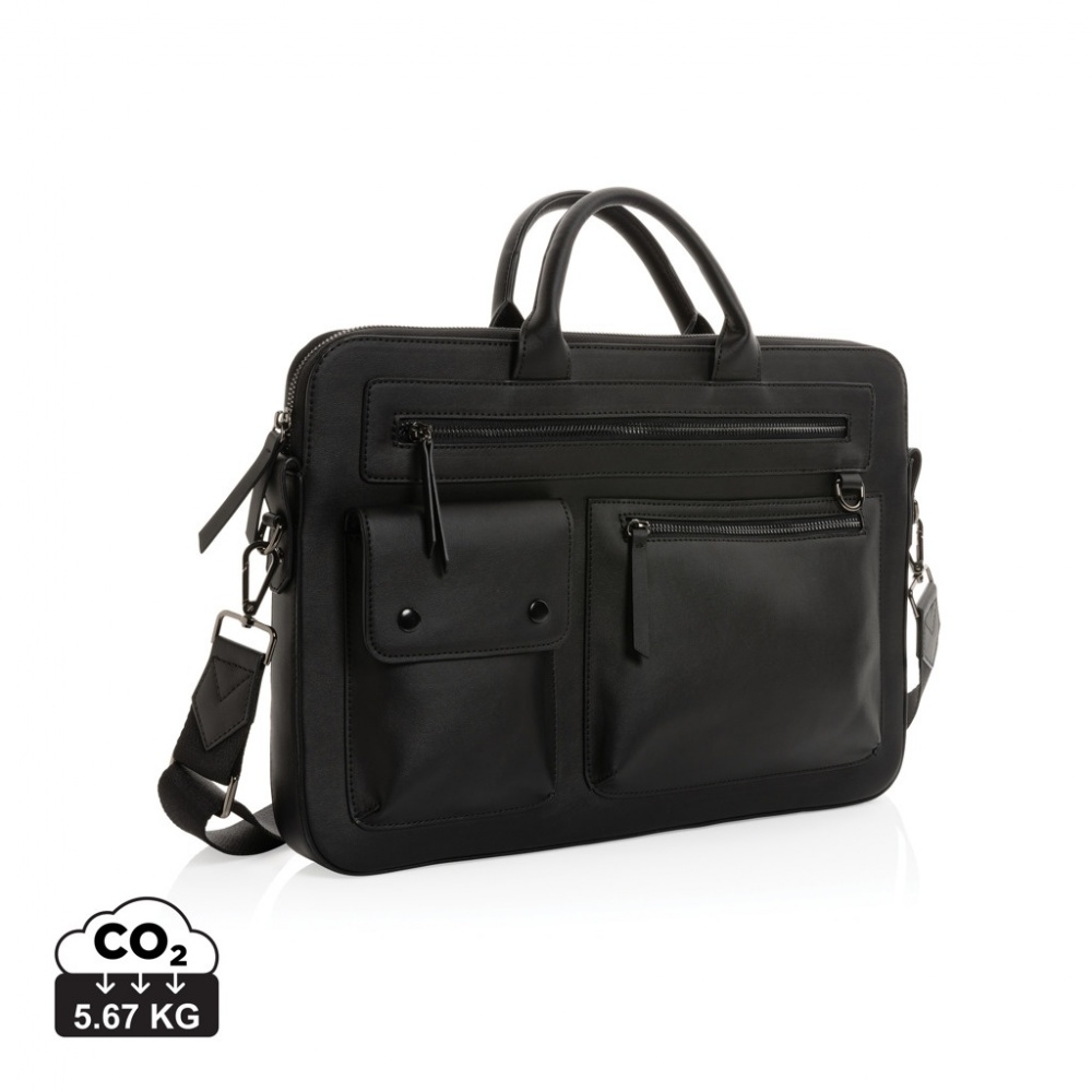 Logotrade promotional merchandise picture of: Swiss Peak GRS recycled PU 14 inch laptop bag