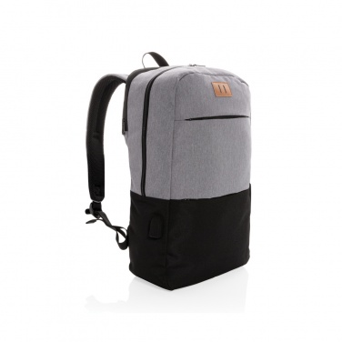 Logo trade business gifts image of: Modern 15.6" USB & RFID laptop backpack PVC free