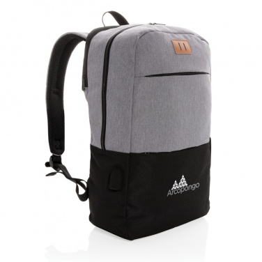 Logo trade advertising product photo of: Modern 15.6" USB & RFID laptop backpack PVC free
