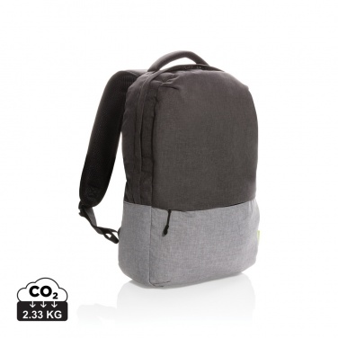 Logo trade advertising products picture of: Duo colour RPET 15.6" RFID laptop backpack PVC free