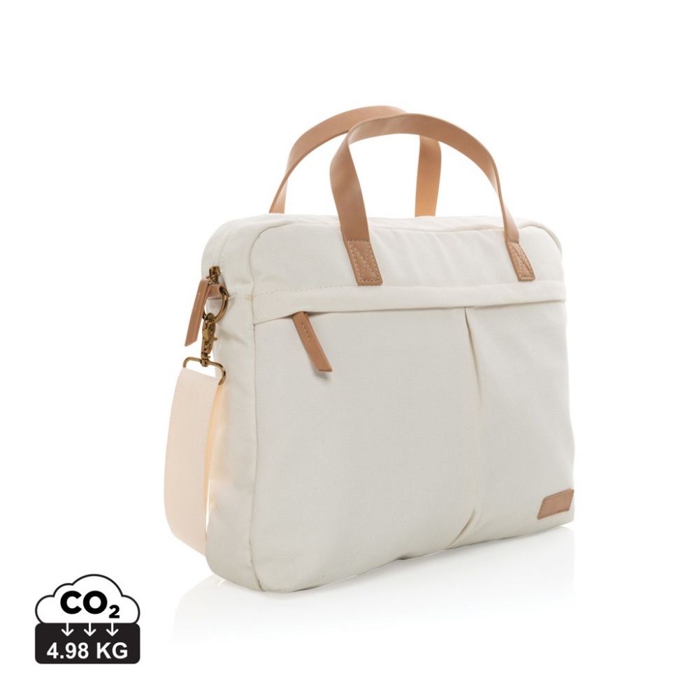 Logo trade promotional item photo of: Impact AWARE™ 16 oz. recycled canvas laptop bag