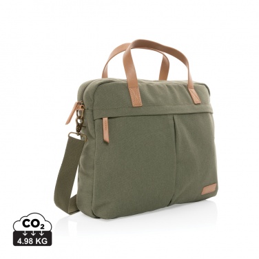 Logo trade advertising products image of: Impact AWARE™ 16 oz. recycled canvas laptop bag