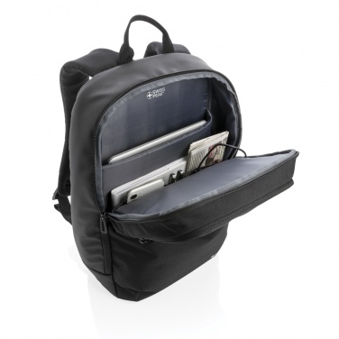 Logo trade advertising products image of: Swiss Peak laptop backpack with UV-C steriliser pocket