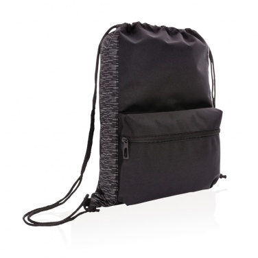 Logotrade promotional gift picture of: AWARE™ RPET Reflective drawstring backpack