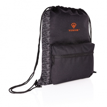 Logotrade promotional product image of: AWARE™ RPET Reflective drawstring backpack