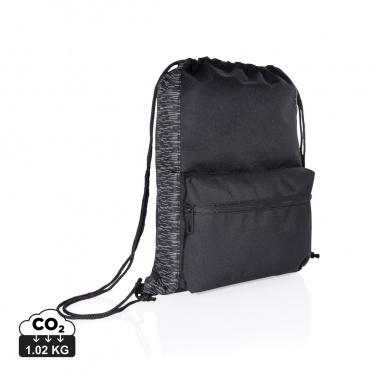 Logotrade promotional product image of: AWARE™ RPET Reflective drawstring backpack