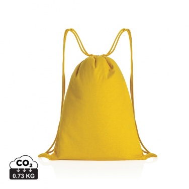 Logo trade corporate gifts picture of: Impact AWARE™ recycled cotton drawstring backpack 145g