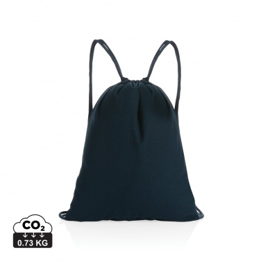 Logo trade promotional giveaways image of: Impact AWARE™ recycled cotton drawstring backpack 145g