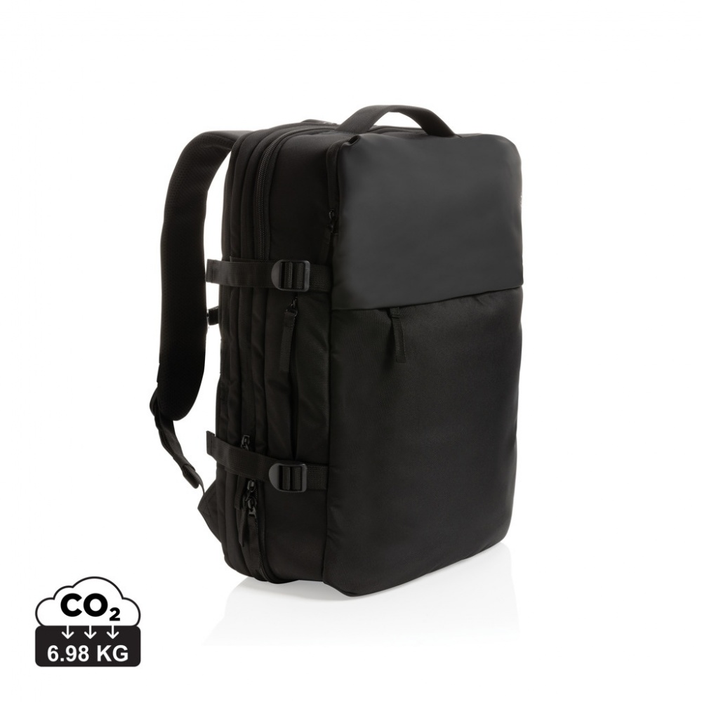 Logo trade corporate gifts image of: Swiss Peak AWARE™ RPET 15.6' expandable weekend backpack