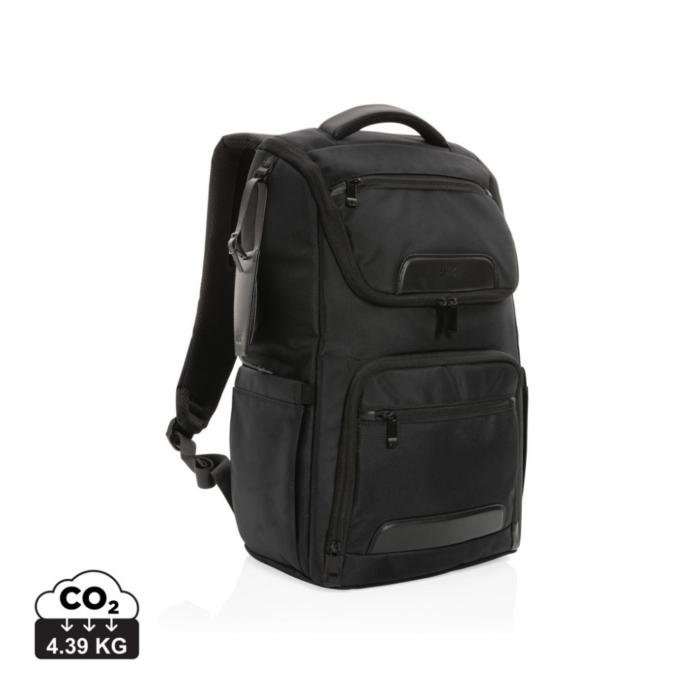 Logo trade advertising products picture of: Swiss Peak AWARE™ RPET Voyager 15.6" laptop backpack