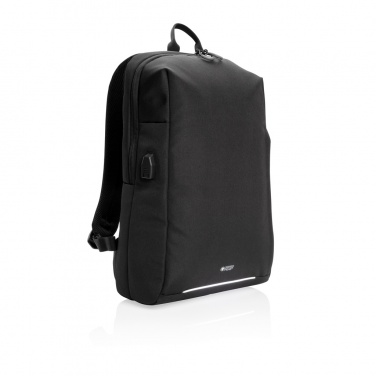 Logotrade promotional item image of: Swiss Peak AWARE™ RFID and USB A laptop backpack