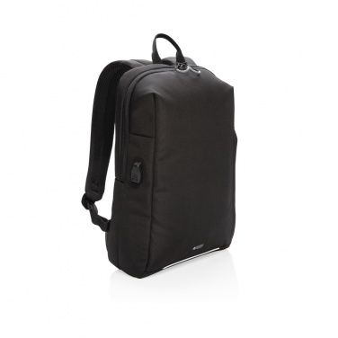 Logo trade promotional products image of: Swiss Peak AWARE™ RFID and USB A laptop backpack