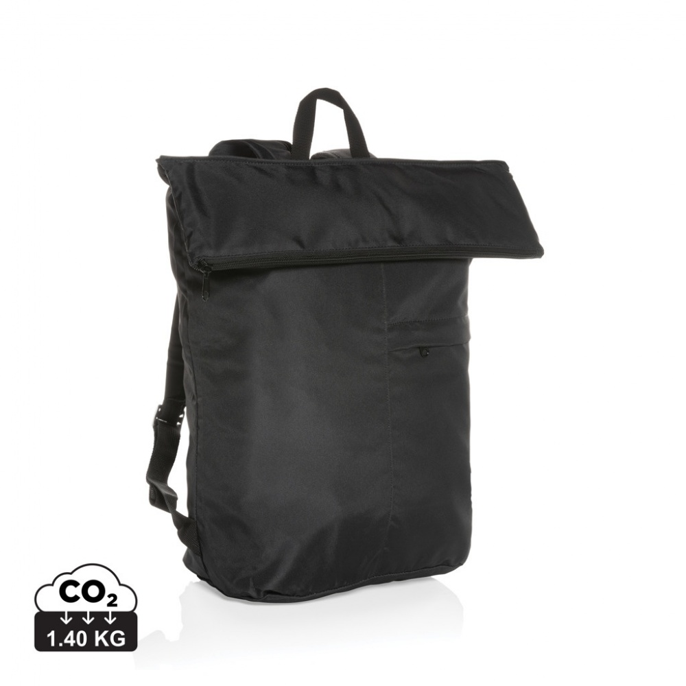 Logo trade promotional products image of: Dillon AWARE™ RPET lightweight foldable backpack