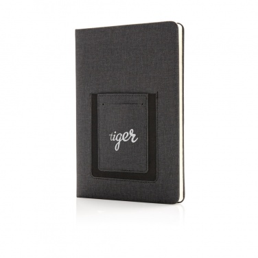 Logotrade promotional product picture of: Deluxe A5 Notebook with phone pocket
