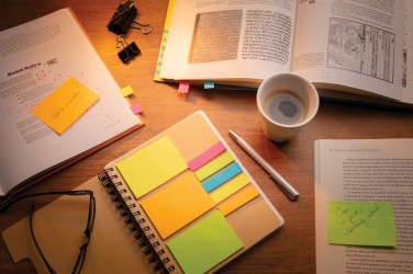 Logotrade promotional items photo of: A5 Kraft spiral notebook with sticky notes