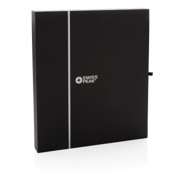Logo trade promotional merchandise picture of: Swiss Peak deluxe A5 notebook and pen set