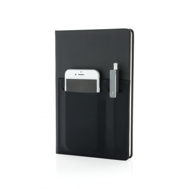 Logo trade promotional gifts image of: A5 Deluxe notebook with smart pockets