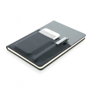 Logo trade promotional items image of: A5 Deluxe notebook with smart pockets