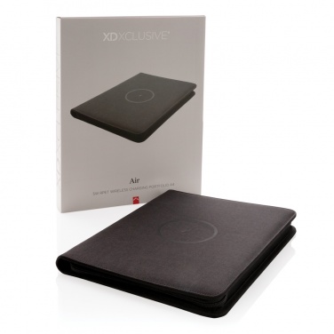 Logotrade promotional merchandise picture of: Air 5W wireless charging portfolio A4 w/ 5000 mAh powerbank