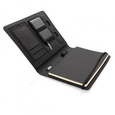 Logo trade promotional merchandise picture of: Air 5W wireless charging notebook with 5000mAh powerbank