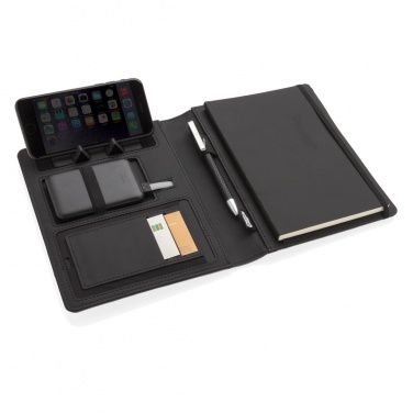 Logo trade corporate gift photo of: Air 5W wireless charging notebook with 5000mAh powerbank