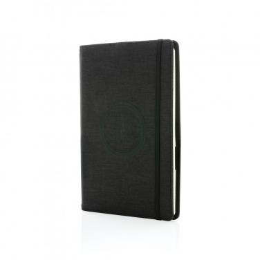 Logo trade promotional merchandise photo of: Air 5W wireless charging refillable journal cover A5