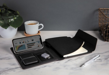 Logotrade promotional gifts photo of: Fiko wireless charging A5 portfolio with powerbank