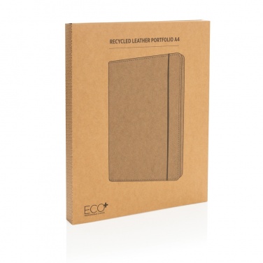 Logo trade promotional merchandise photo of: Recycled leather A4 portfolio