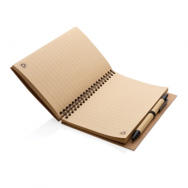 Logotrade business gifts photo of: Kraft spiral notebook with pen