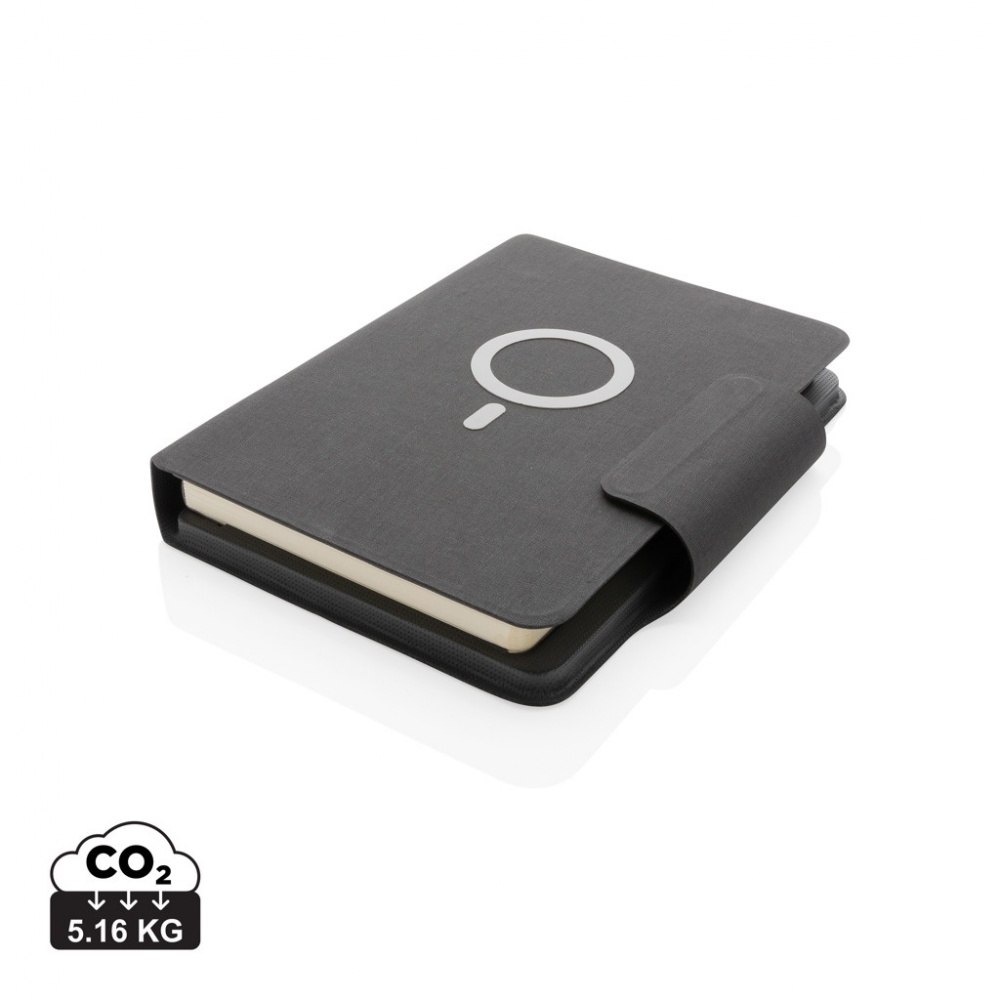 Logo trade advertising products picture of: Artic Magnetic 10W wireless charging A5 notebook