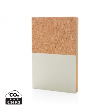 Logotrade promotional giveaways photo of: A5 cork & kraft notebook