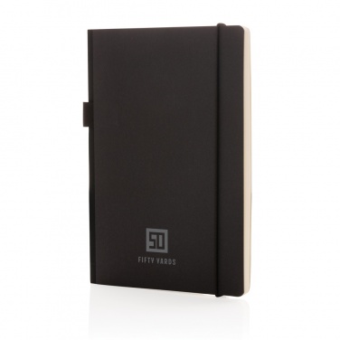 Logo trade promotional item photo of: A5 deluxe kraft hardcover notebook
