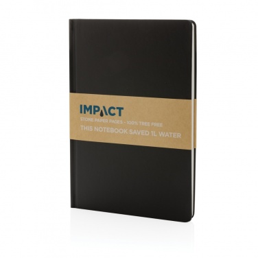 Logo trade promotional products image of: A5 Impact stone paper hardcover notebook