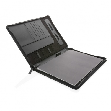 Logo trade promotional gift photo of: Swiss Peak Heritage RCS rPU A4 portfolio with zipper