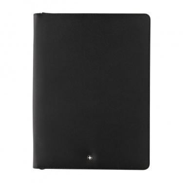 Logo trade corporate gift photo of: Swiss Peak Heritage RCS rPU A4 portfolio with zipper